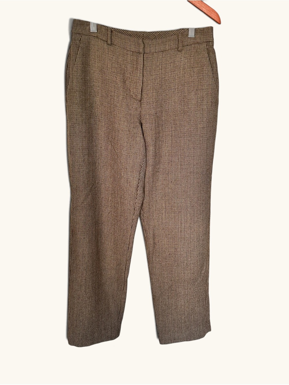 Lauren Ralph Lauren 100% Wool Houndstooth Trousers Lined Plaid Pants Sz 6P
